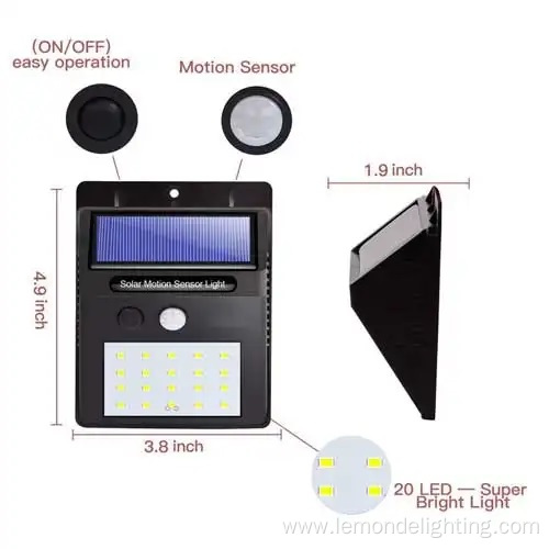 High Brightness Solares Sensor Wall LED Light